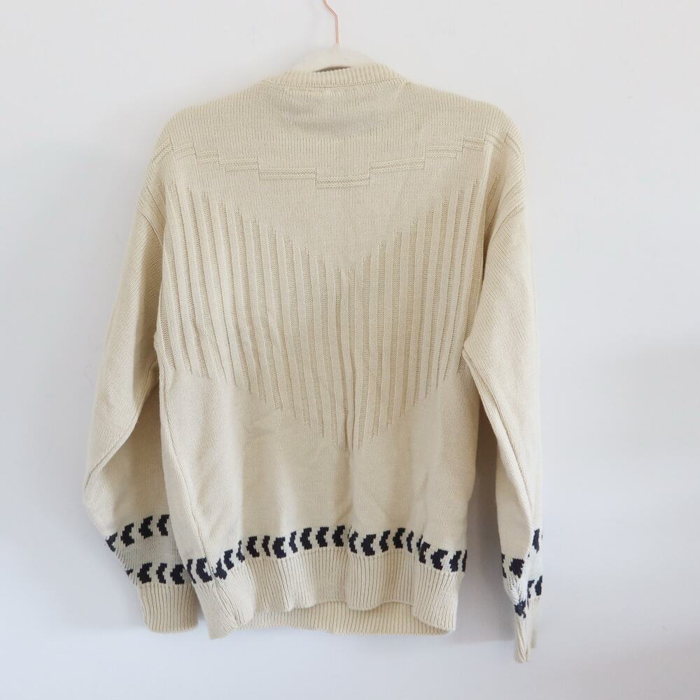Vintage Hoopla Eagle Bird Cream Crewneck Sweater Medium - Picture 5 of 5